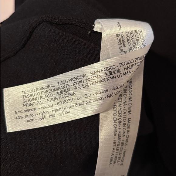 ZARA BLACK RUFFLE CHIFFON SLEEVE KNIT TOP 〰️ - Picture 4 of 5